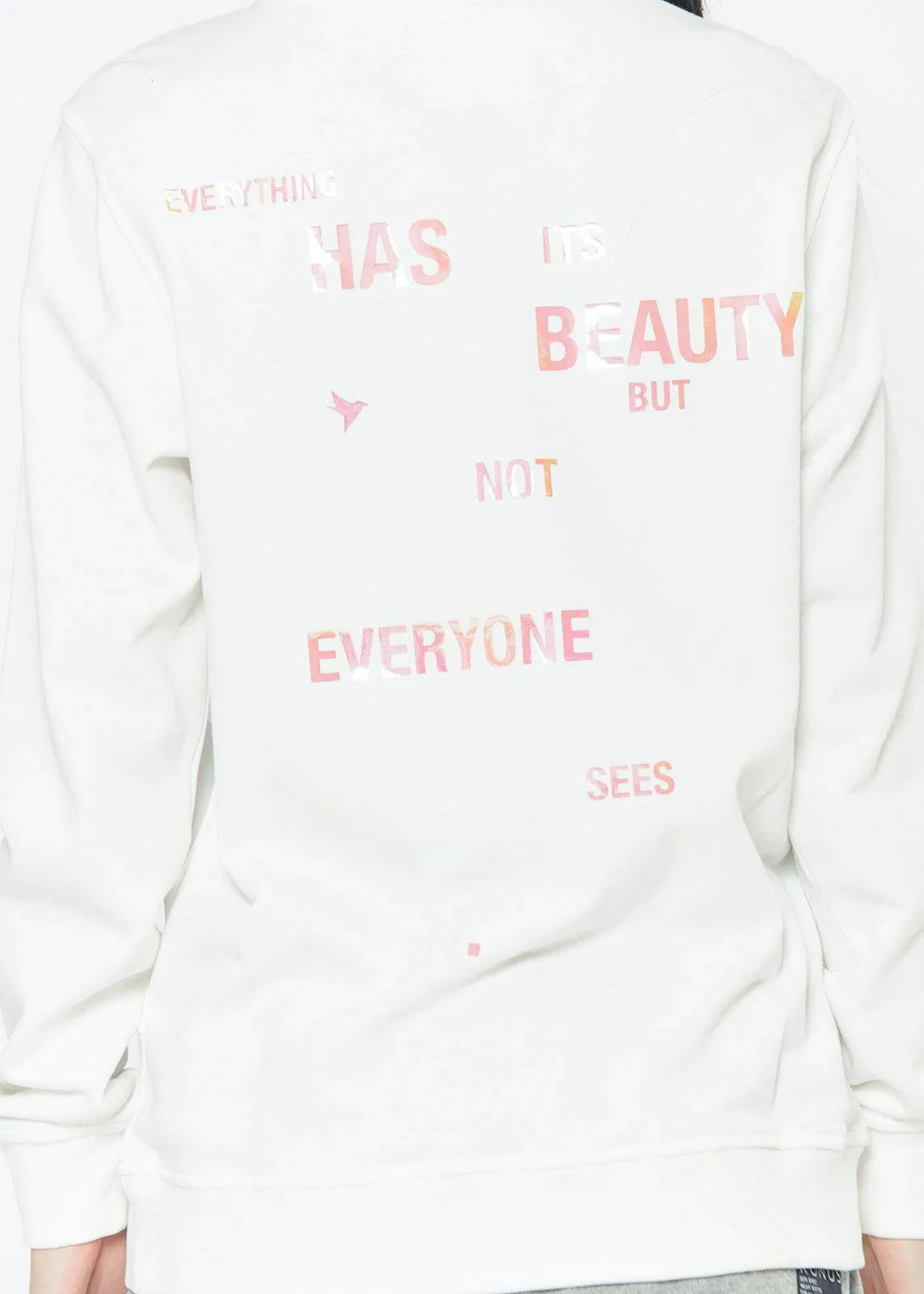 Konus Men's Sweatshirt w/ Paneling on Front  in White by Shop at Konus