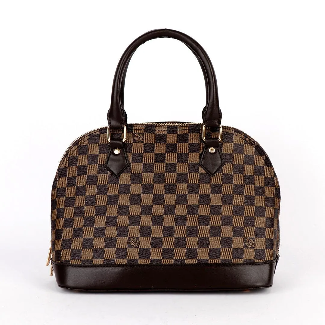 L V Monogram Deauville Boston Grab Bag- Brown