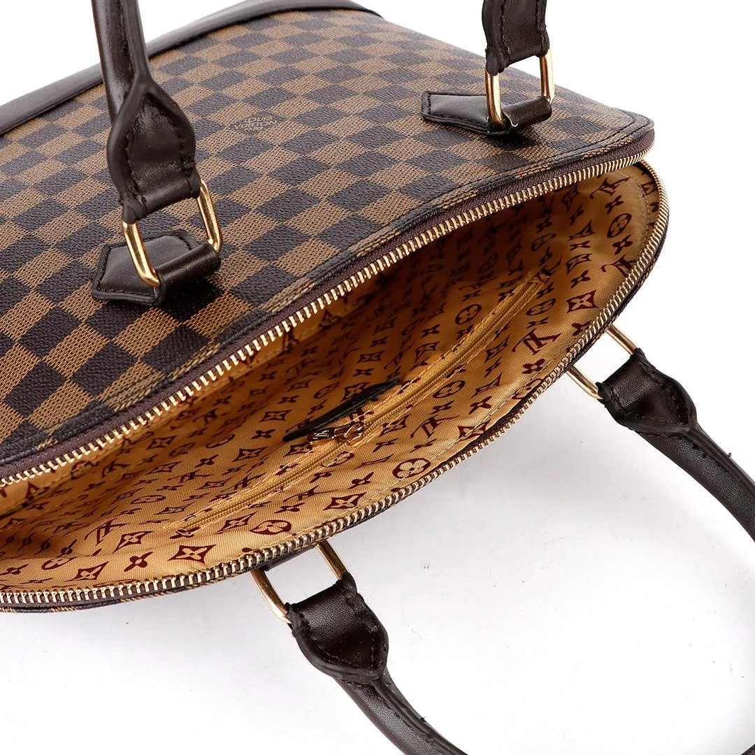 L V Monogram Deauville Boston Grab Bag- Brown