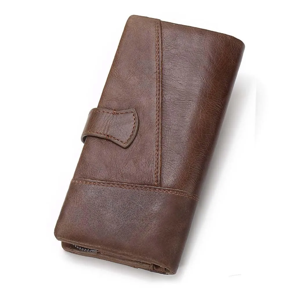 Leather Long Stitching Clutch Multifunctional Casual Wallet