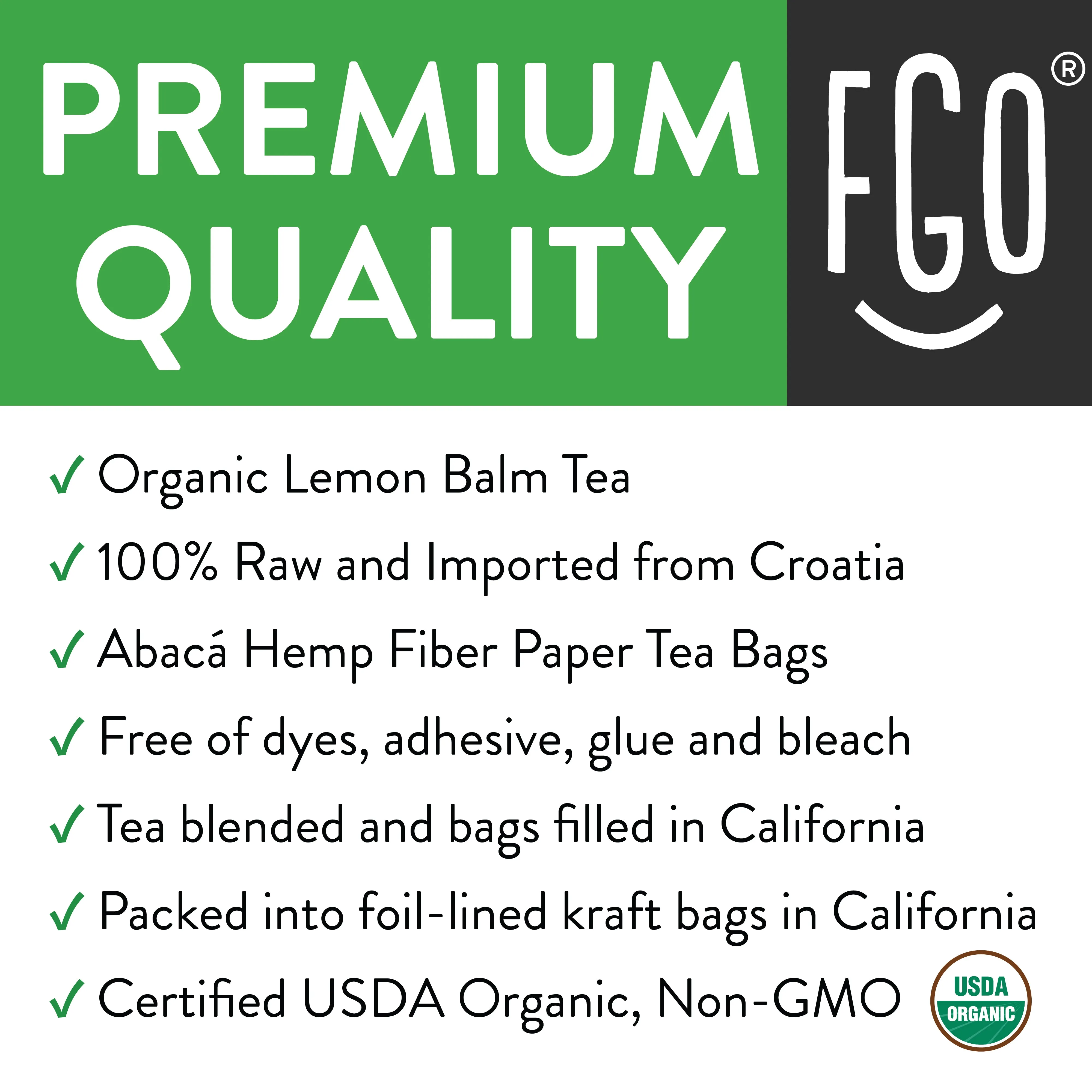 Lemon Balm Tea Bags