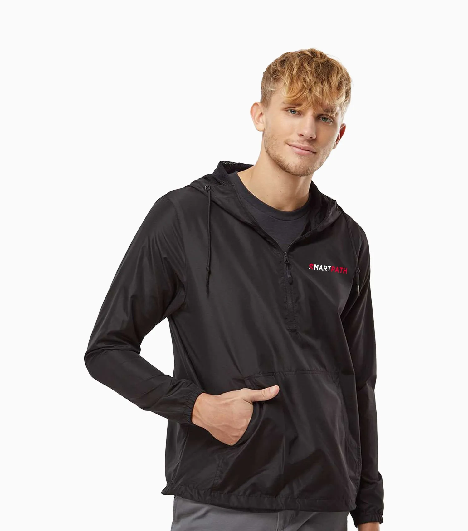Lightweight 1/4-Zip Windbreaker Pullover Jacket
