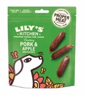 Lilys Kitchen |  Cracking Pork & Apple Sausages Dog Treats 70g | 70g