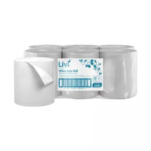 Livi Essentials Auto Roll Hand Towel - White