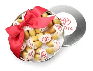 Logo Gift Tin of 28 Traditional Fortune Cookies