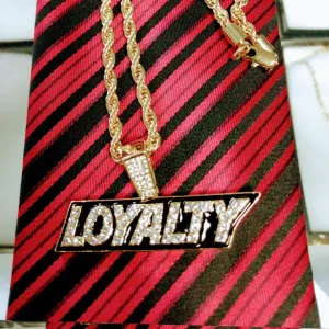 Loyalty Pendant Necklace w Rope $15 Optimismic Wigs and Gifts Shop