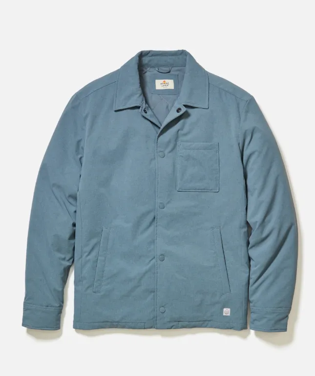 Marine Layer Traveler Insulated Overshirt in Stormy Weather