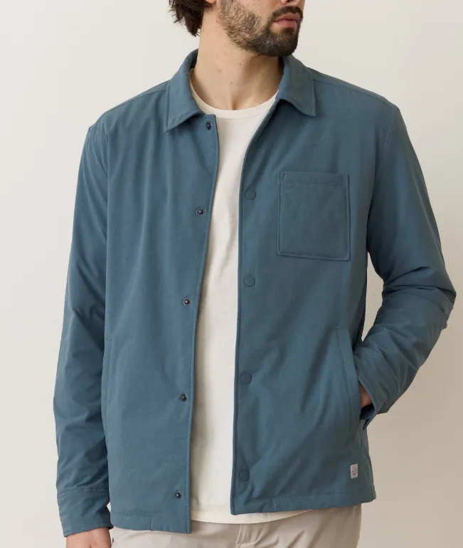Marine Layer Traveler Insulated Overshirt in Stormy Weather