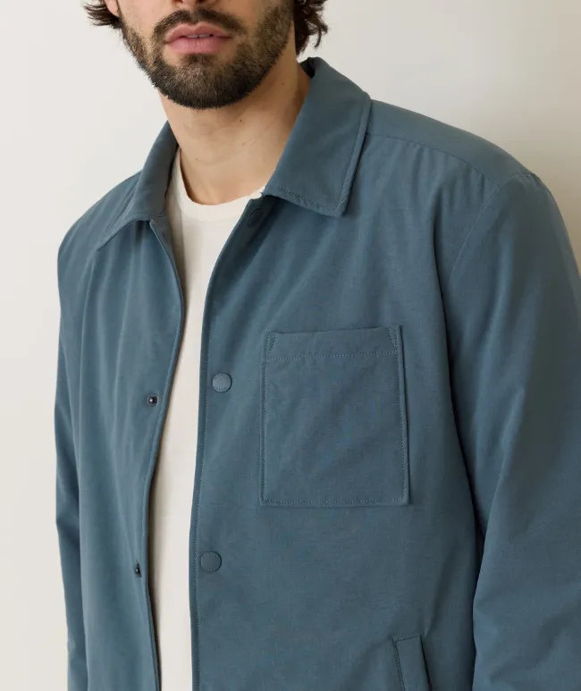 Marine Layer Traveler Insulated Overshirt in Stormy Weather