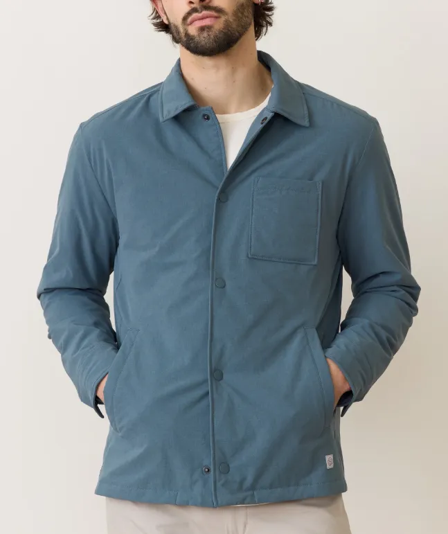 Marine Layer Traveler Insulated Overshirt in Stormy Weather