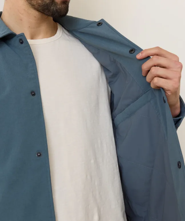 Marine Layer Traveler Insulated Overshirt in Stormy Weather