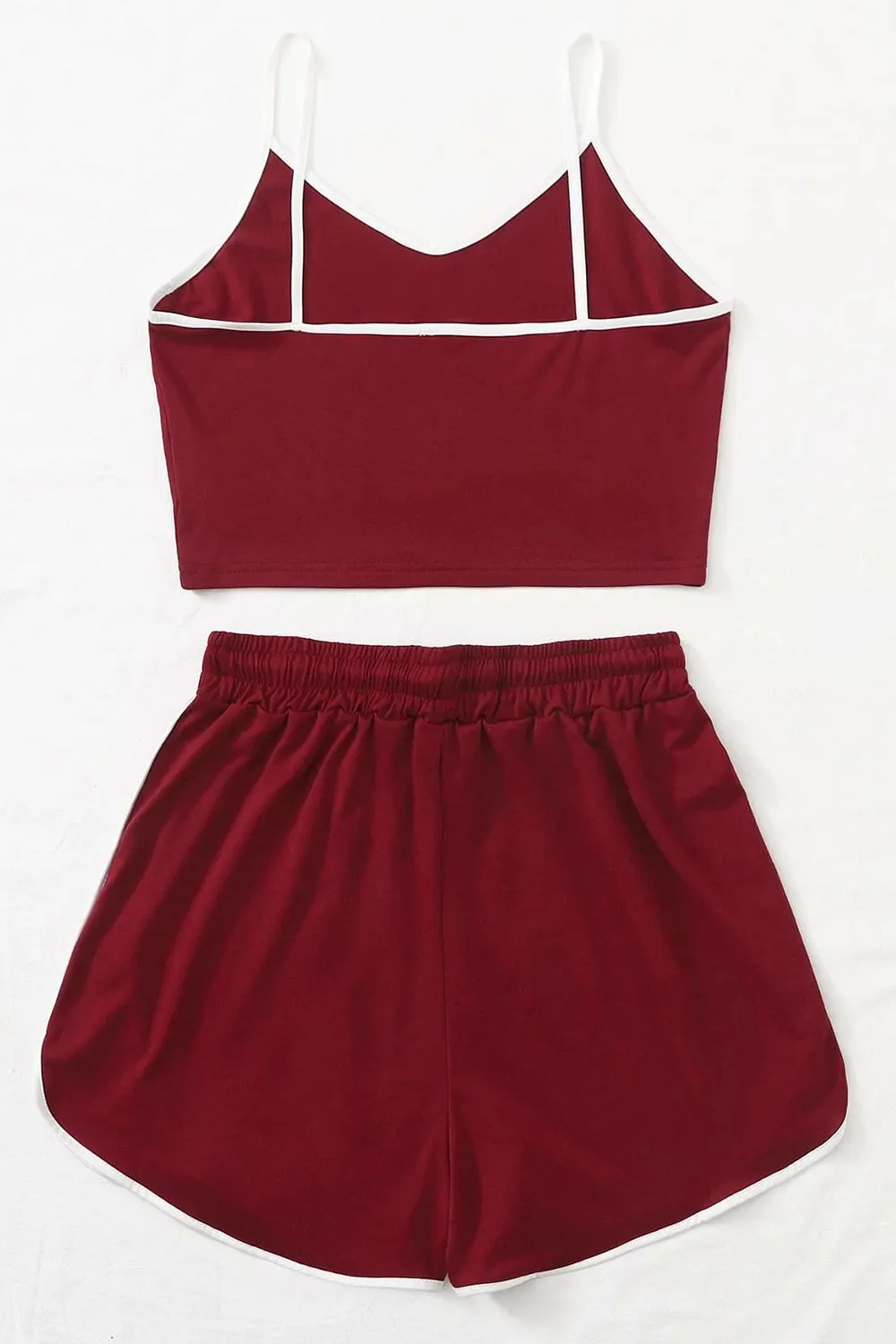 Maroon Crop Top Combo
