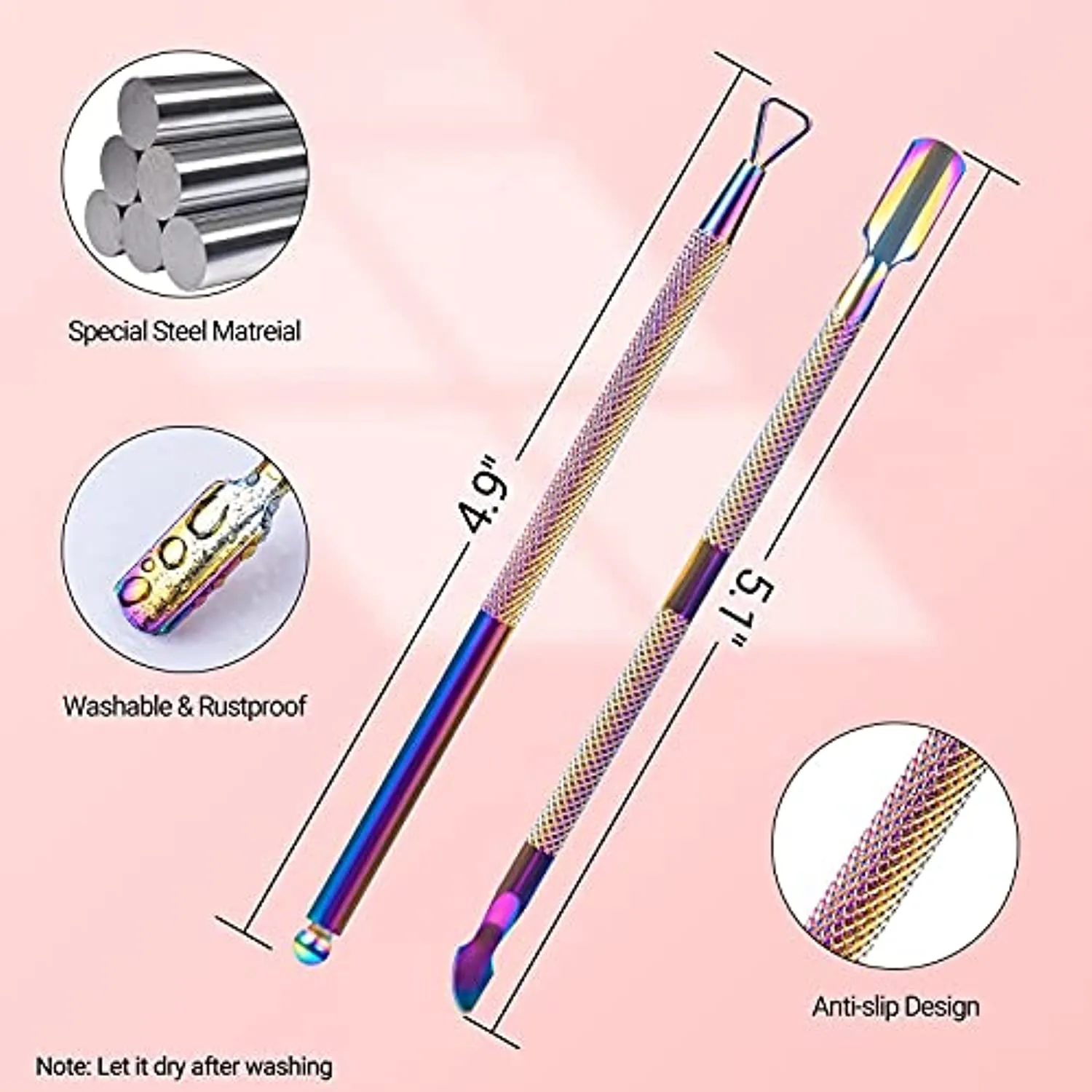 MelodySusie Acrylic Nail Tips Clipper 3 in 1 Kit, Acrylic Nail Cutter Fake Nail Trimmer with Mental Cuticle Pusher Remover Cleaner Nail Scraper Peeler with 4Pcs Ceramic Nail Drill Bits