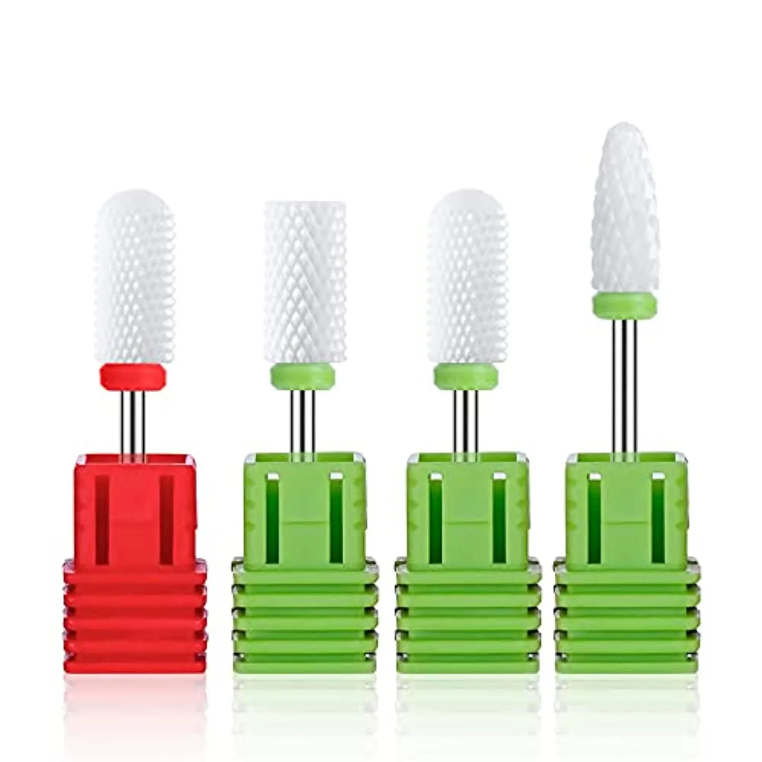 MelodySusie Acrylic Nail Tips Clipper 3 in 1 Kit, Acrylic Nail Cutter Fake Nail Trimmer with Mental Cuticle Pusher Remover Cleaner Nail Scraper Peeler with 4Pcs Ceramic Nail Drill Bits