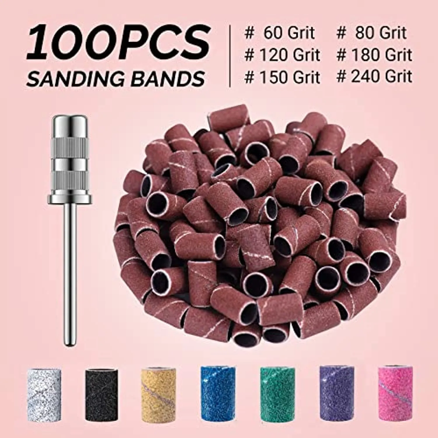MelodySusie Electric Nail Drill Machine 11 in 1 Kit, Portable Electric Nail File Efile Set for Acrylic Gel Nails, Manicure Pedicure Tool with Nail Drill Bits Sanding Bands Dust Brush