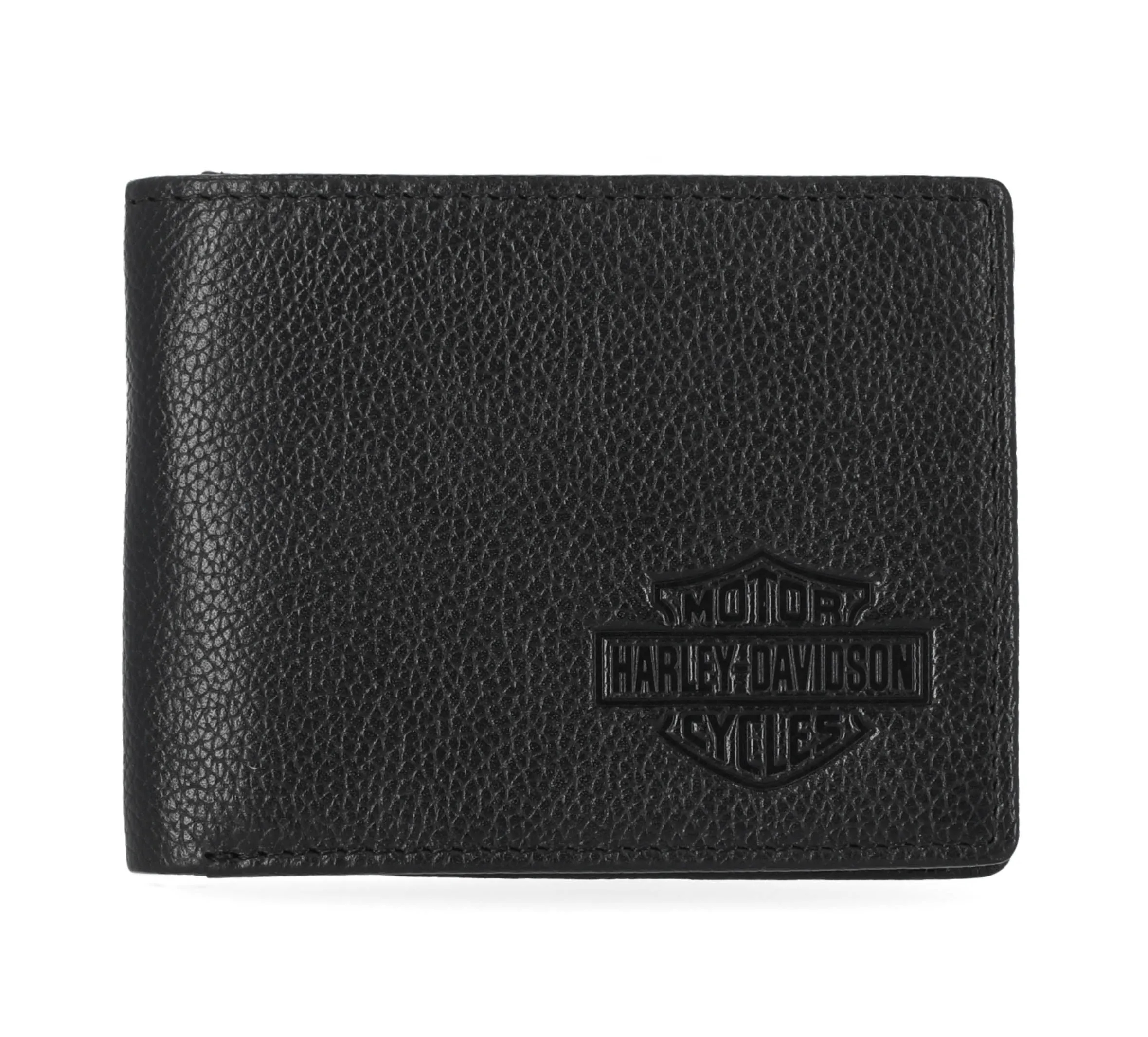 Men's Classic Leather Bar & Shield Passcase - Black