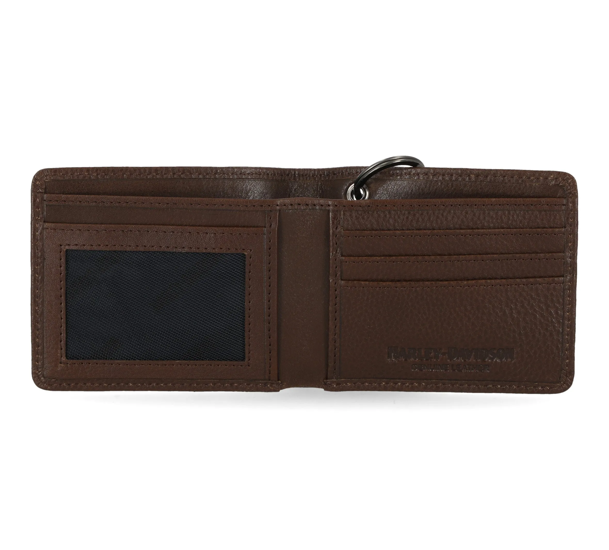 Mens Eagle Billfold Wallet With Chain - Olive