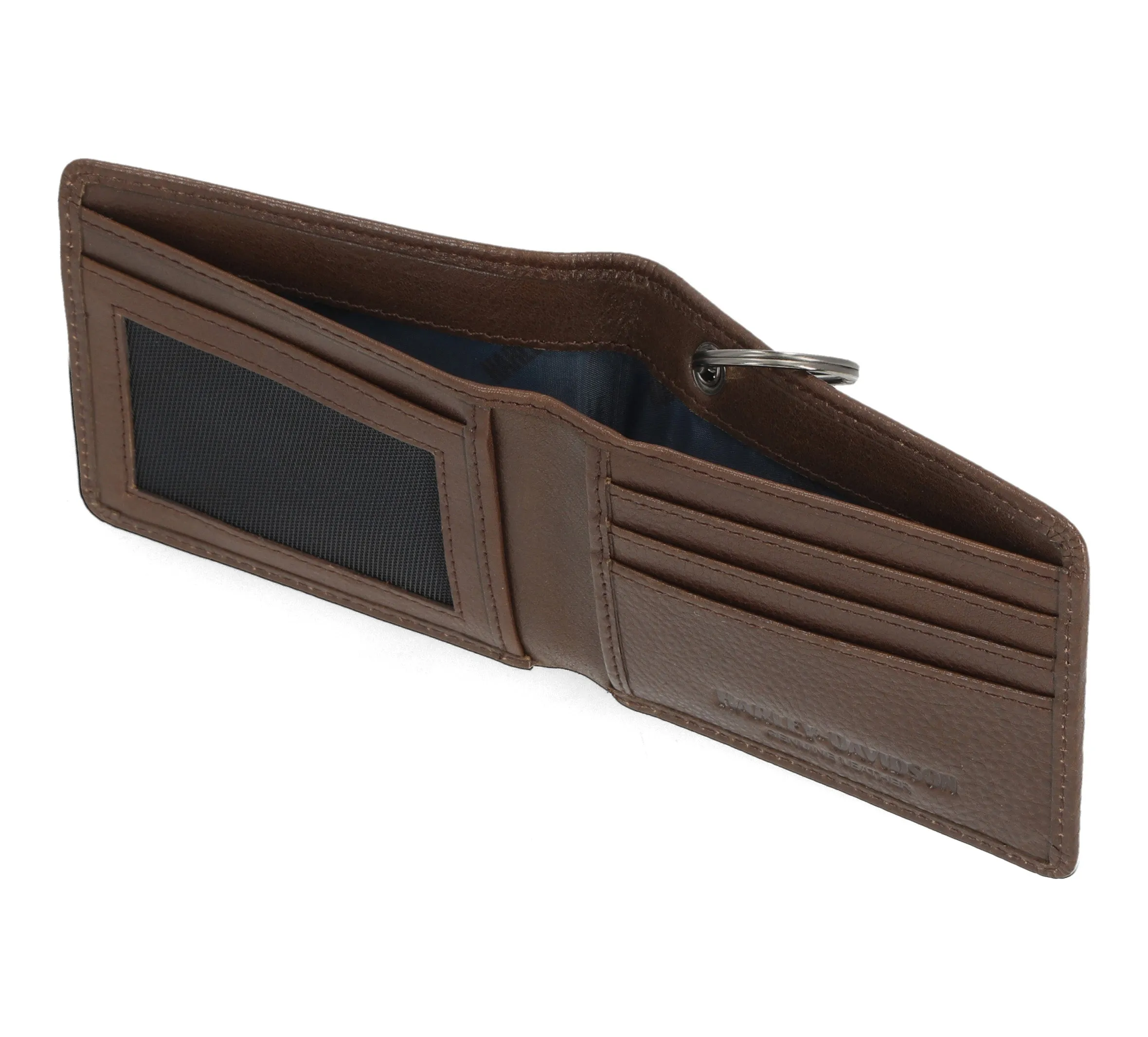 Mens Eagle Billfold Wallet With Chain - Olive