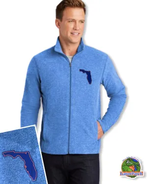 Mens Florida Gator Heather Microfleece Full-Zip Jacket