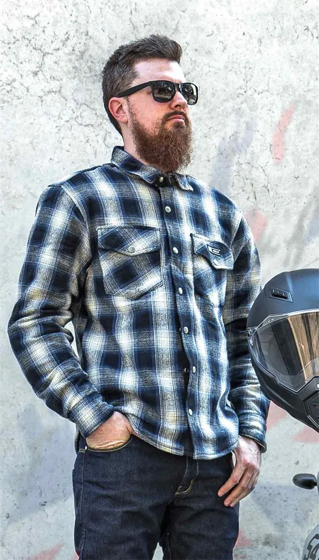 Merlin Axe Checkered Shirt - blue - Small only