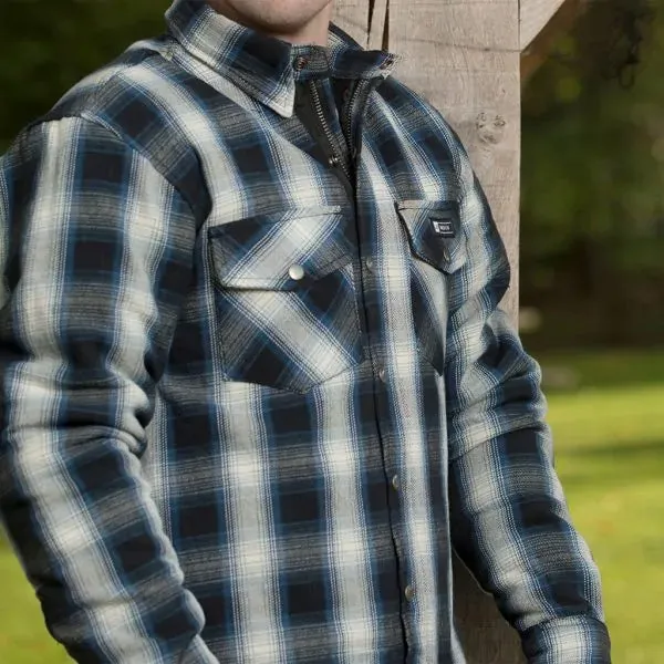 Merlin Axe Checkered Shirt - blue - Small only