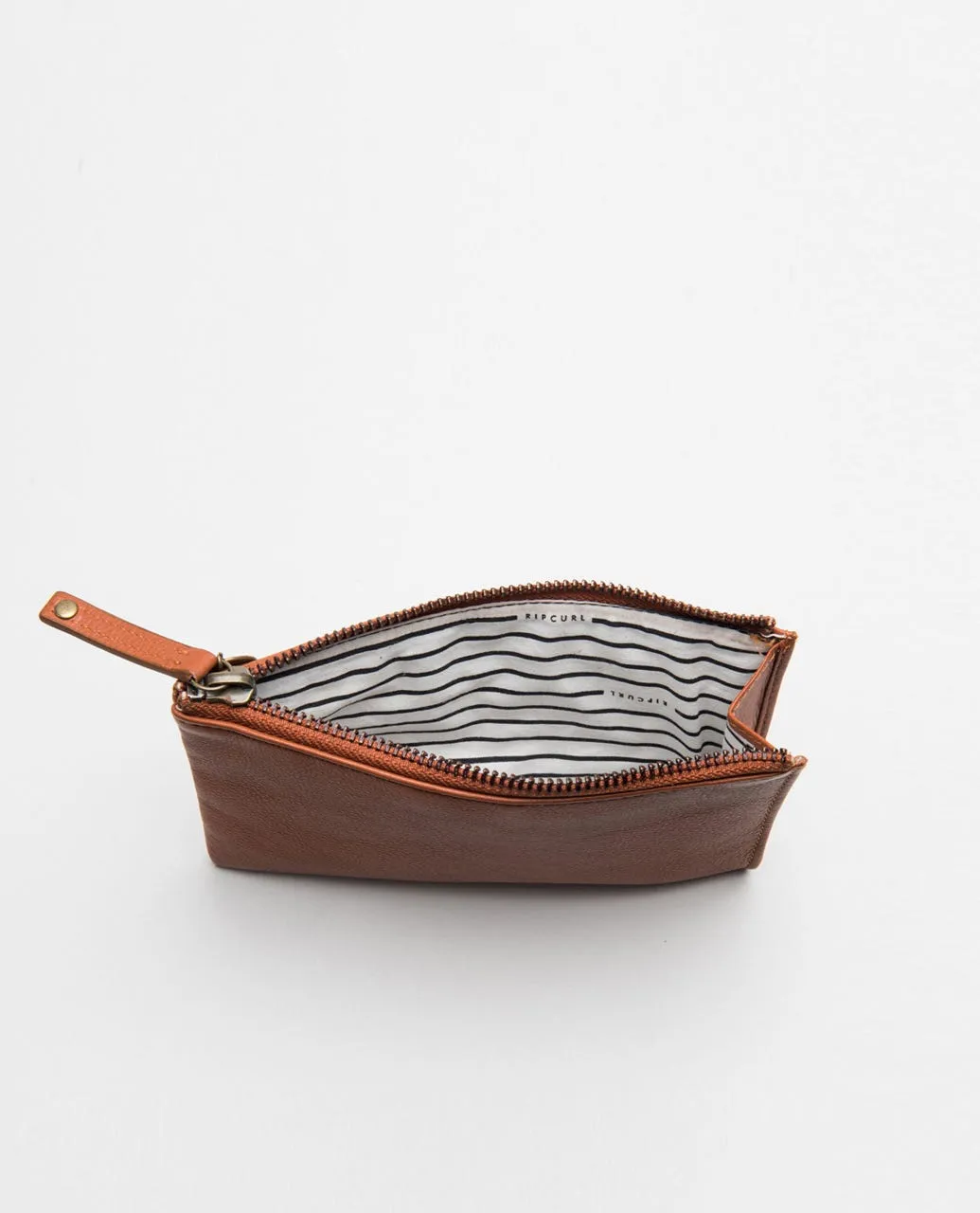 Mini RFID Leather Coin Purse - Burnt Orange