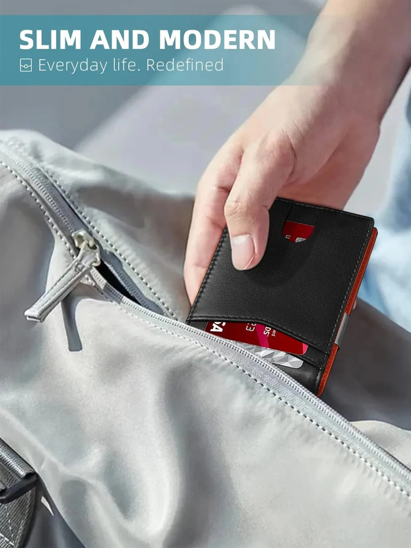 Minimalist RFID Blocking Multi-Functional Ultra-Thin 12-Card Wallet