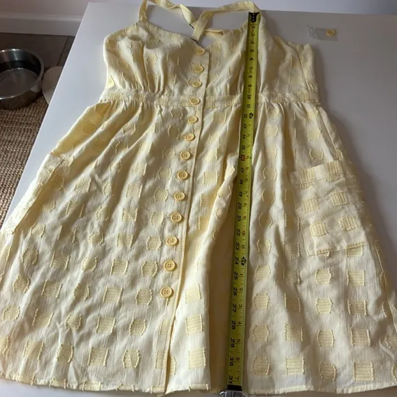 ModCloth | NWT Casual Eyelet Pocket Dress Yellow Anthropologie