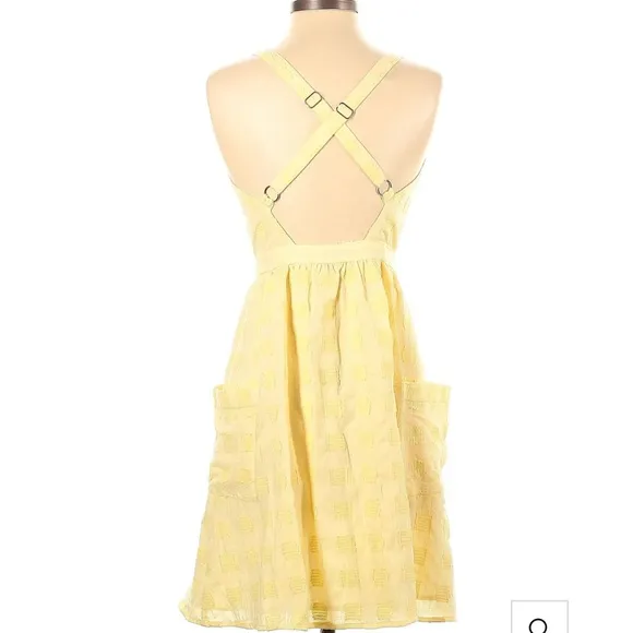ModCloth | NWT Casual Eyelet Pocket Dress Yellow Anthropologie