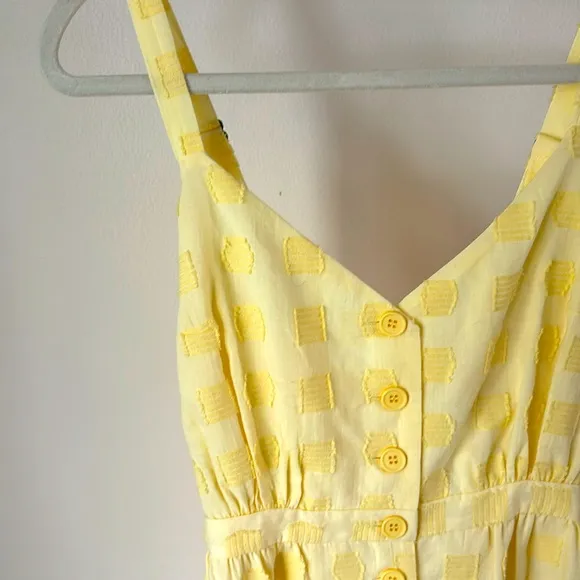 ModCloth | NWT Casual Eyelet Pocket Dress Yellow Anthropologie