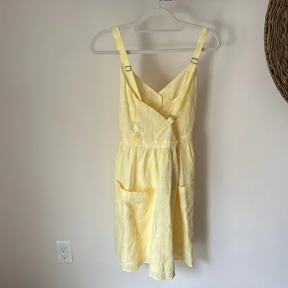 ModCloth | NWT Casual Eyelet Pocket Dress Yellow Anthropologie
