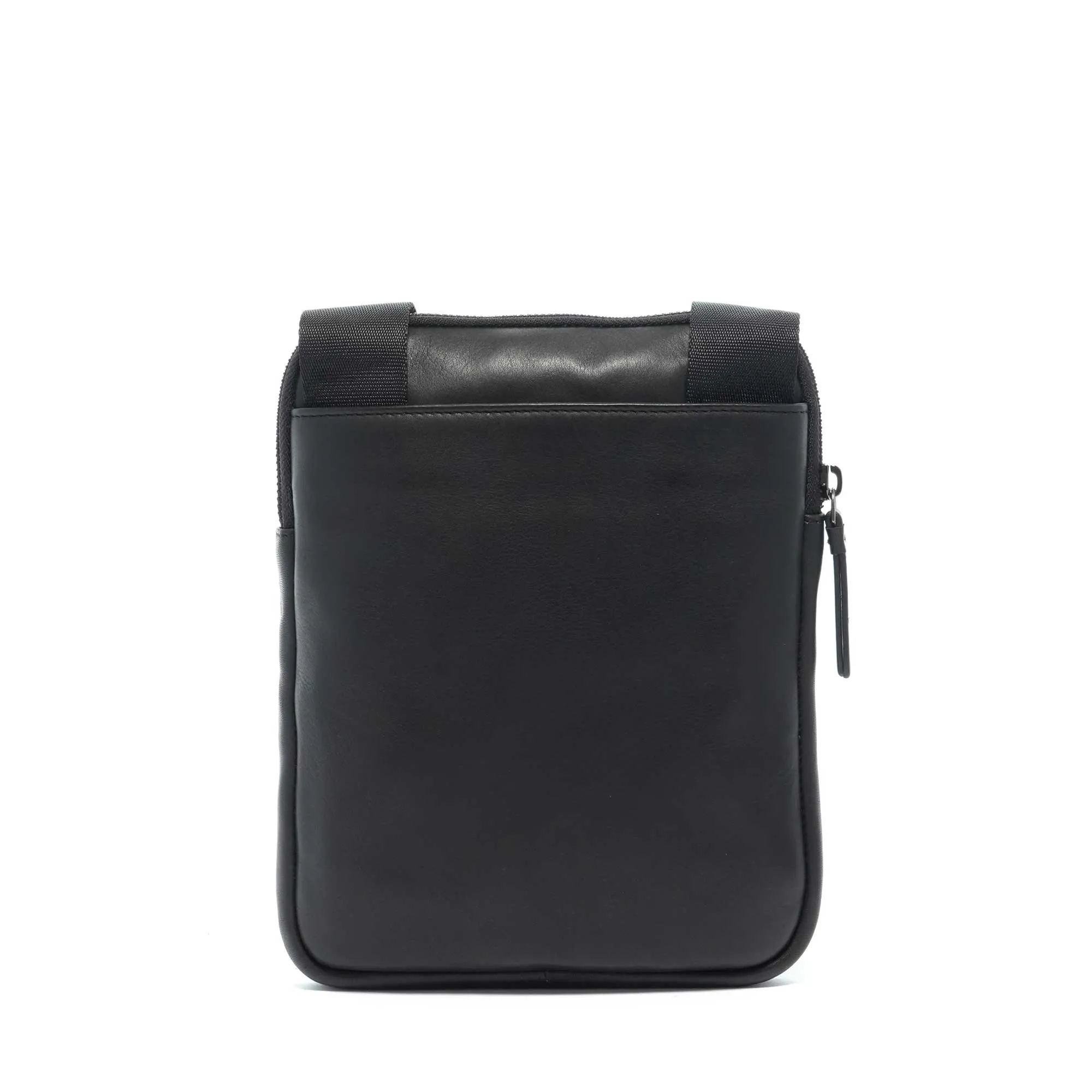 Momodesign Tracolla Business Logo in Pelle Nera