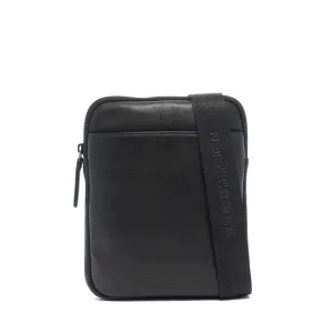 Momodesign Tracolla Business Logo in Pelle Nera