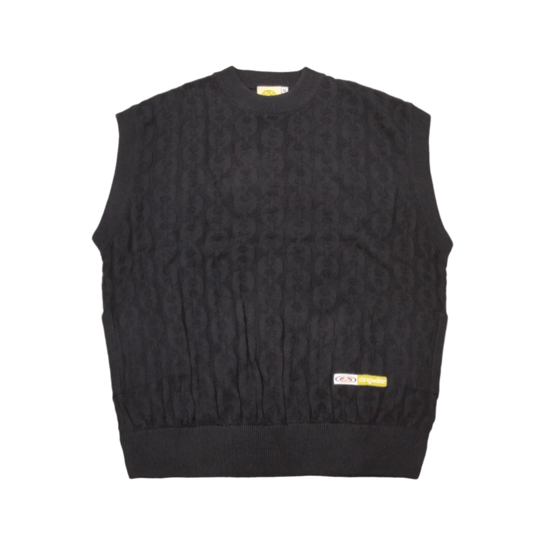 Moses Chain Knit Sweater Vest Black