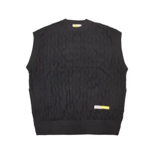Moses Chain Knit Sweater Vest Black