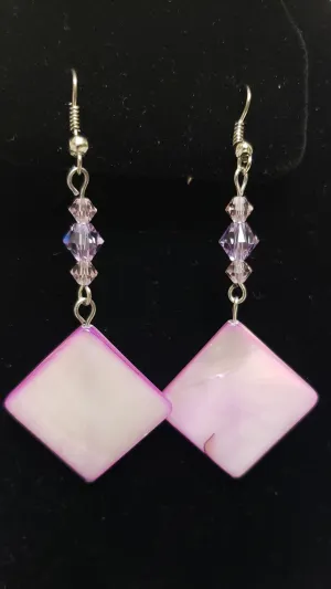 Mother of Pearl Square Earrings