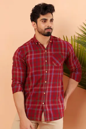 Multi Windowpane Casual Shirt FS Regular Fit