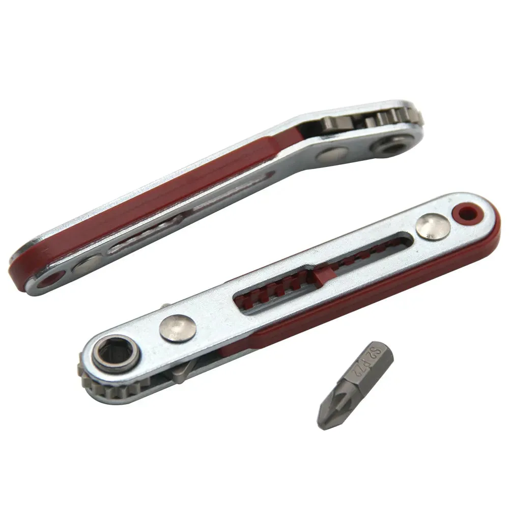 Multifunctional Bidirectional Ratchet Screwdriver Elbow Flat Head Wrench Tool