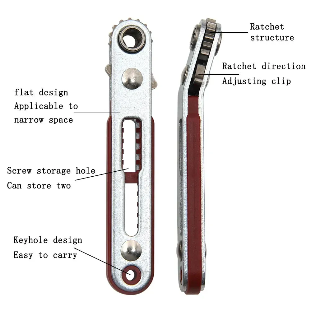 Multifunctional Bidirectional Ratchet Screwdriver Elbow Flat Head Wrench Tool