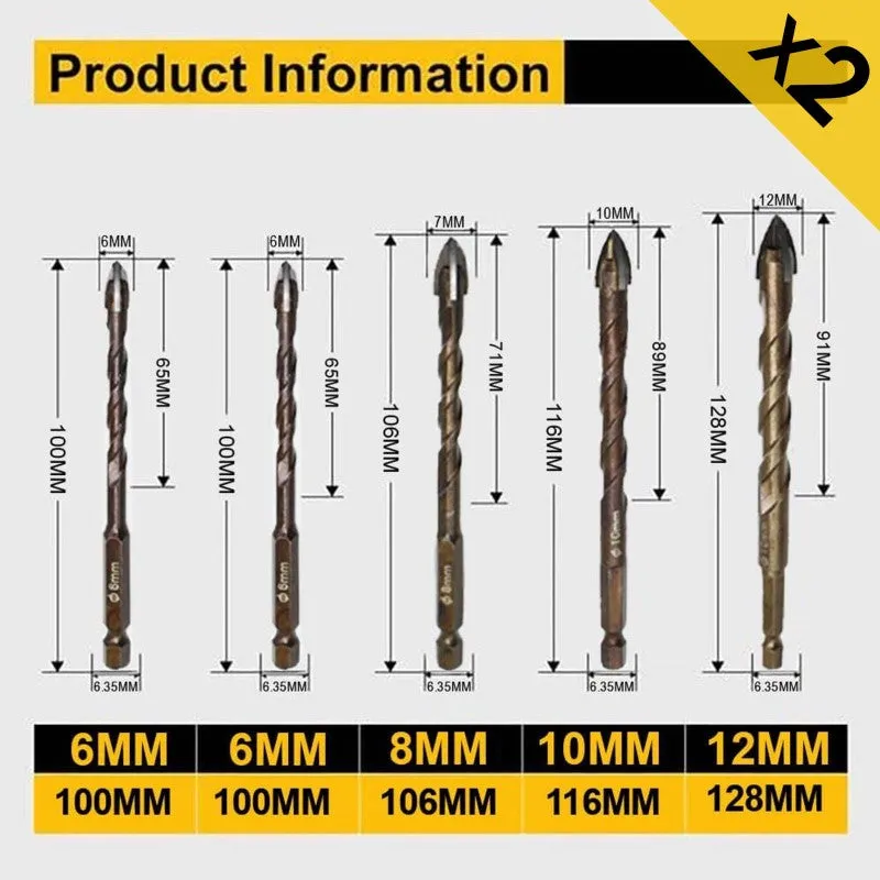 Multifunctional Cross Triangle Drill Bit