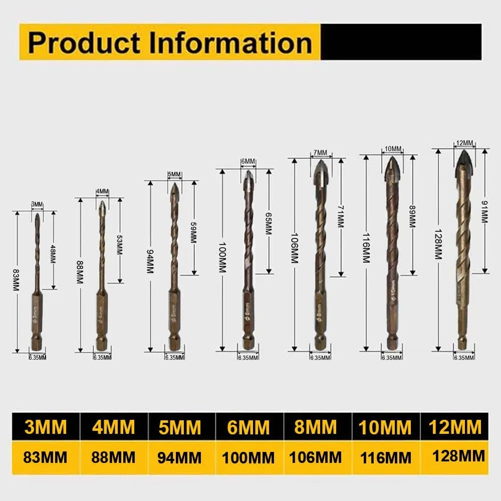 Multifunctional Cross Triangle Drill Bit