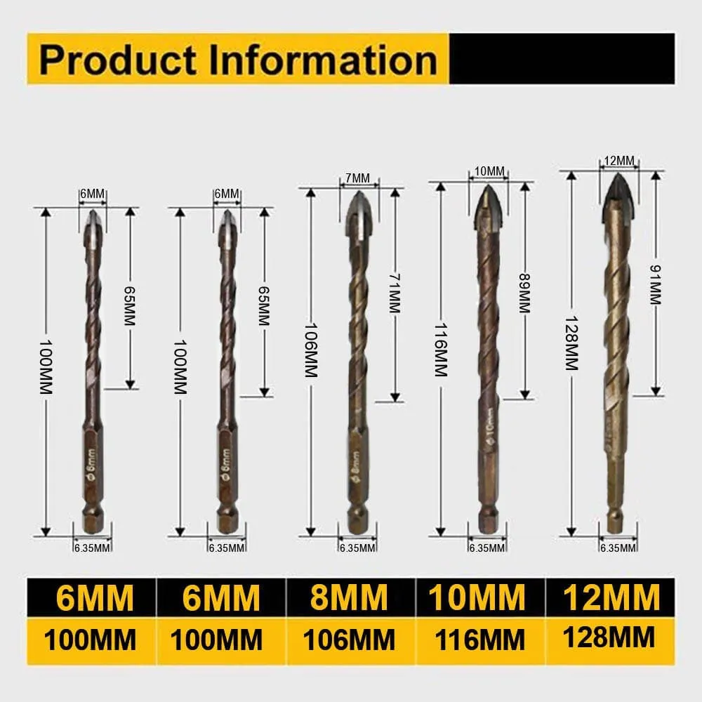 Multifunctional Cross Triangle Drill Bit