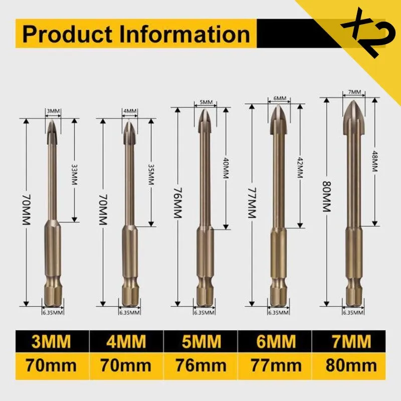 Multifunctional Cross Triangle Drill Bit