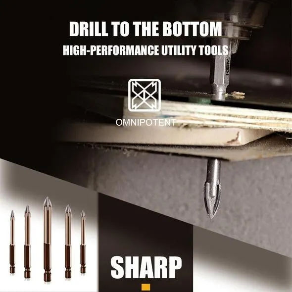 Multifunctional Cross Triangle Drill Bit