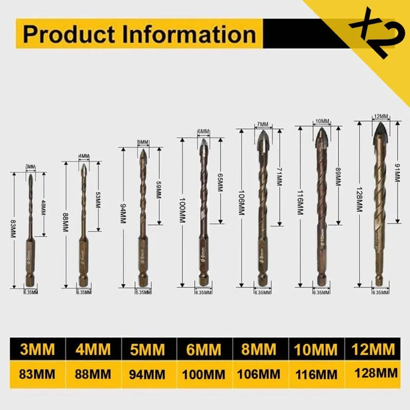 Multifunctional Cross Triangle Drill Bit