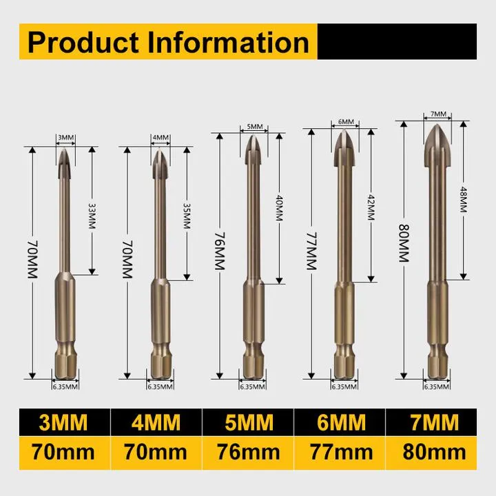 Multifunctional Cross Triangle Drill Bit