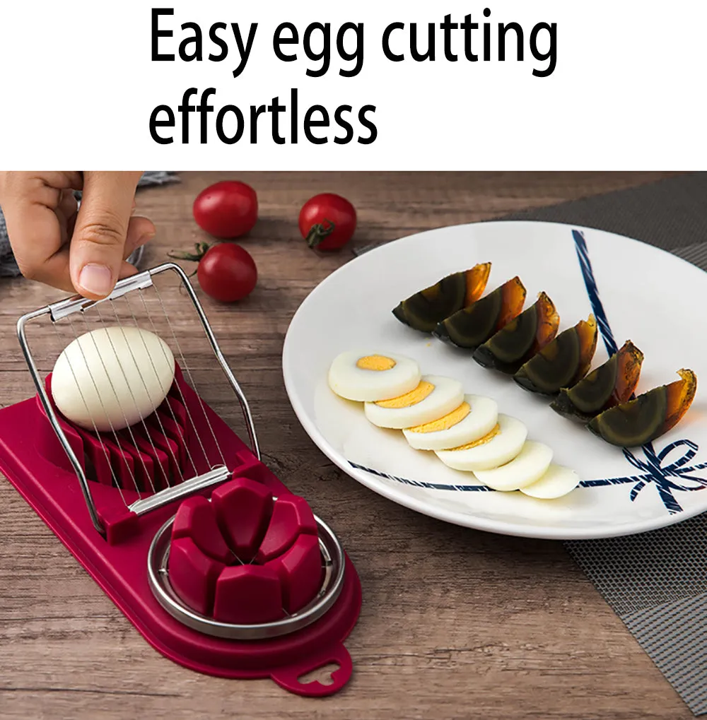 Multifunctional Egg Cutter Stainless Steel Egg Slicer