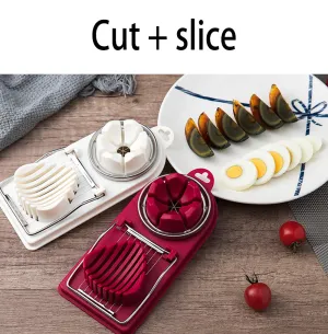 Multifunctional Egg Cutter Stainless Steel Egg Slicer