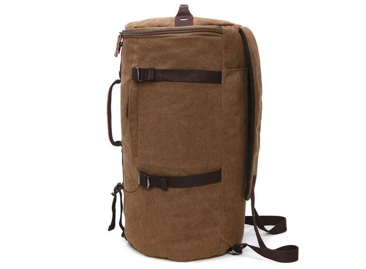 Multifunctional Outdoor Canvas Solid Back And Hand Travellers Khaki Bags