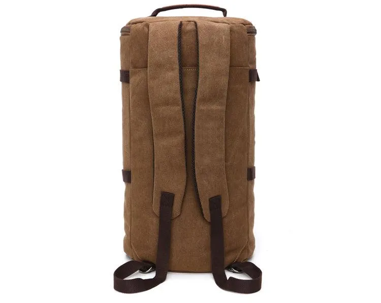Multifunctional Outdoor Canvas Solid Back And Hand Travellers Khaki Bags